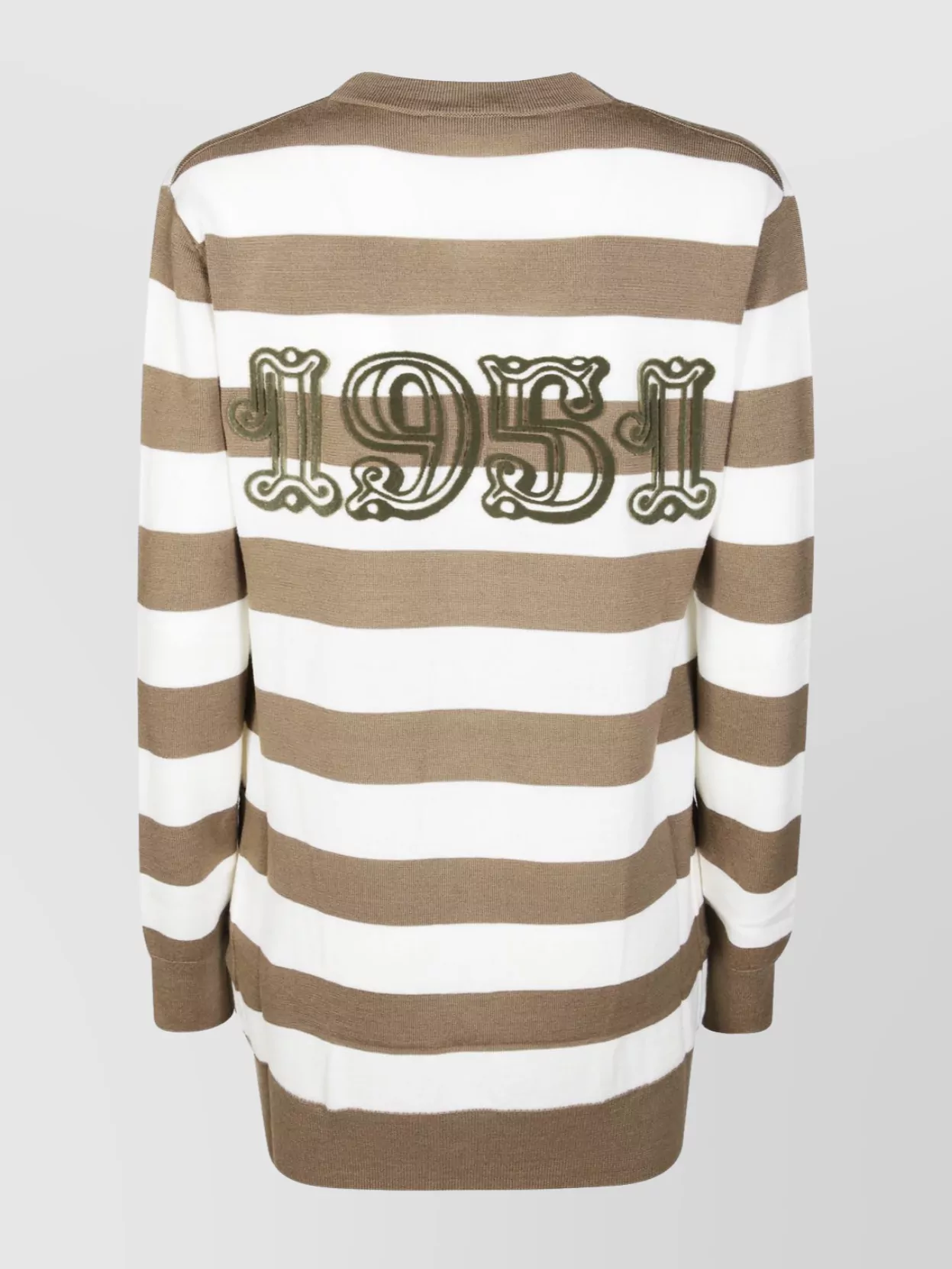 Max Mara Striped Knit Cardigan Embroidered Detail