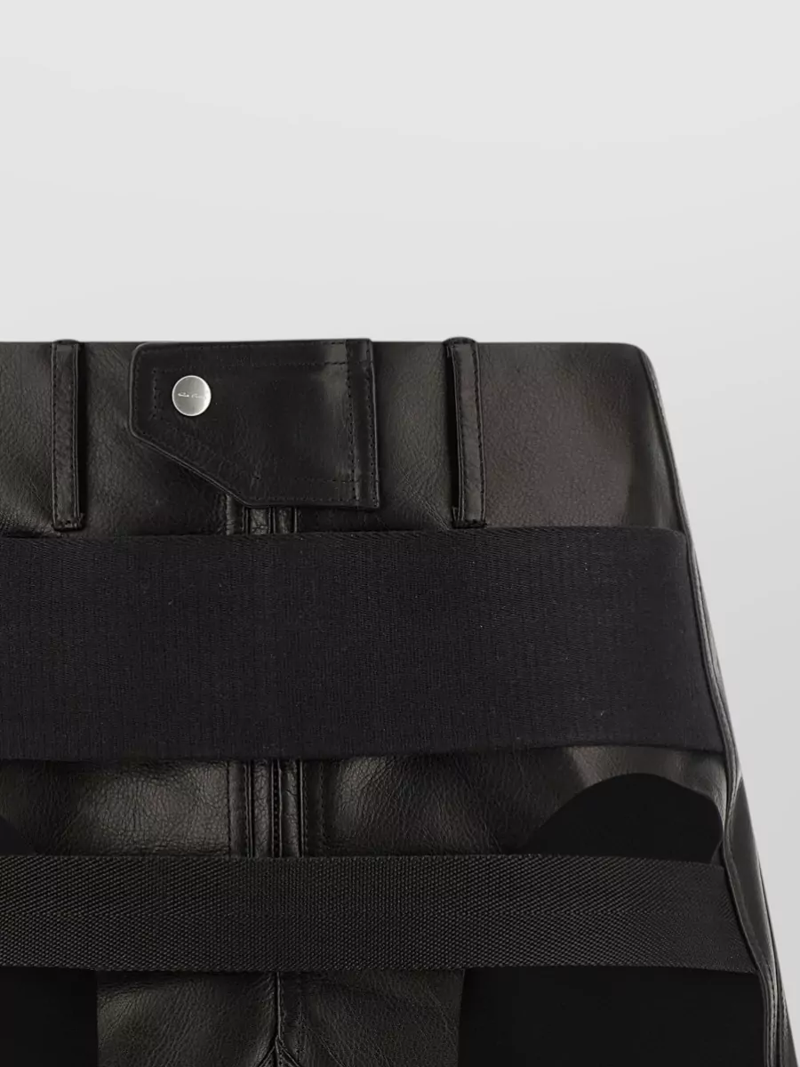 Rick Owens Leather Asymmetric Mini Skirt