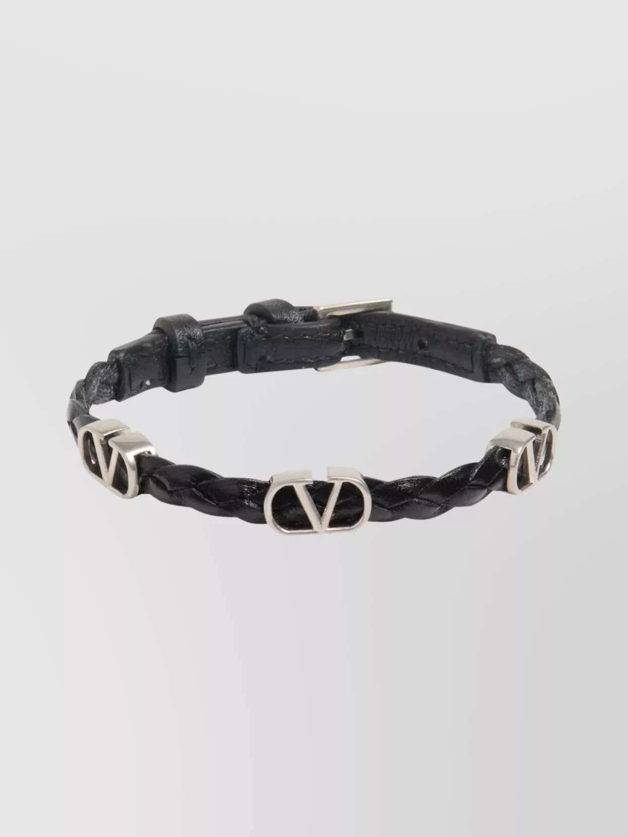 Valentino Garavani Leather Braided Cuff Bracelets