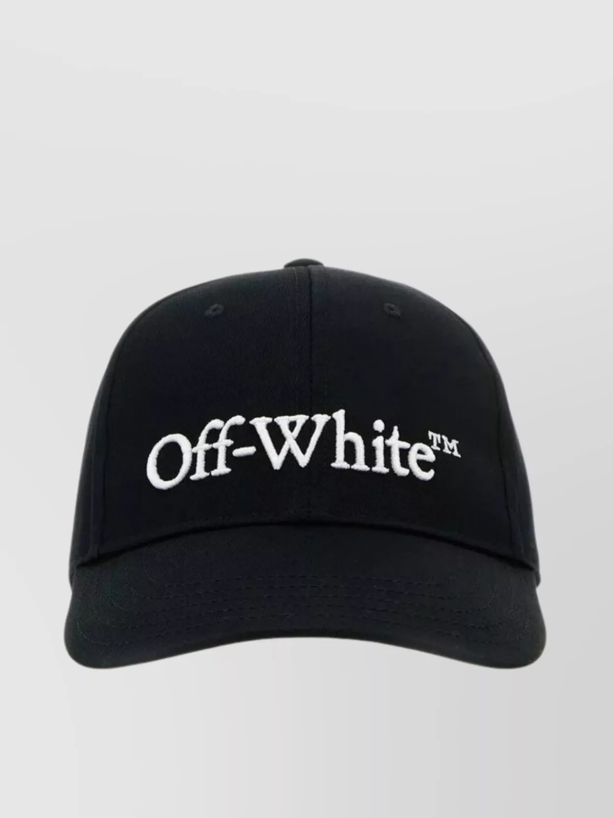 Shop Off-white Curved Visor Cotton Baseball Cap In Blue