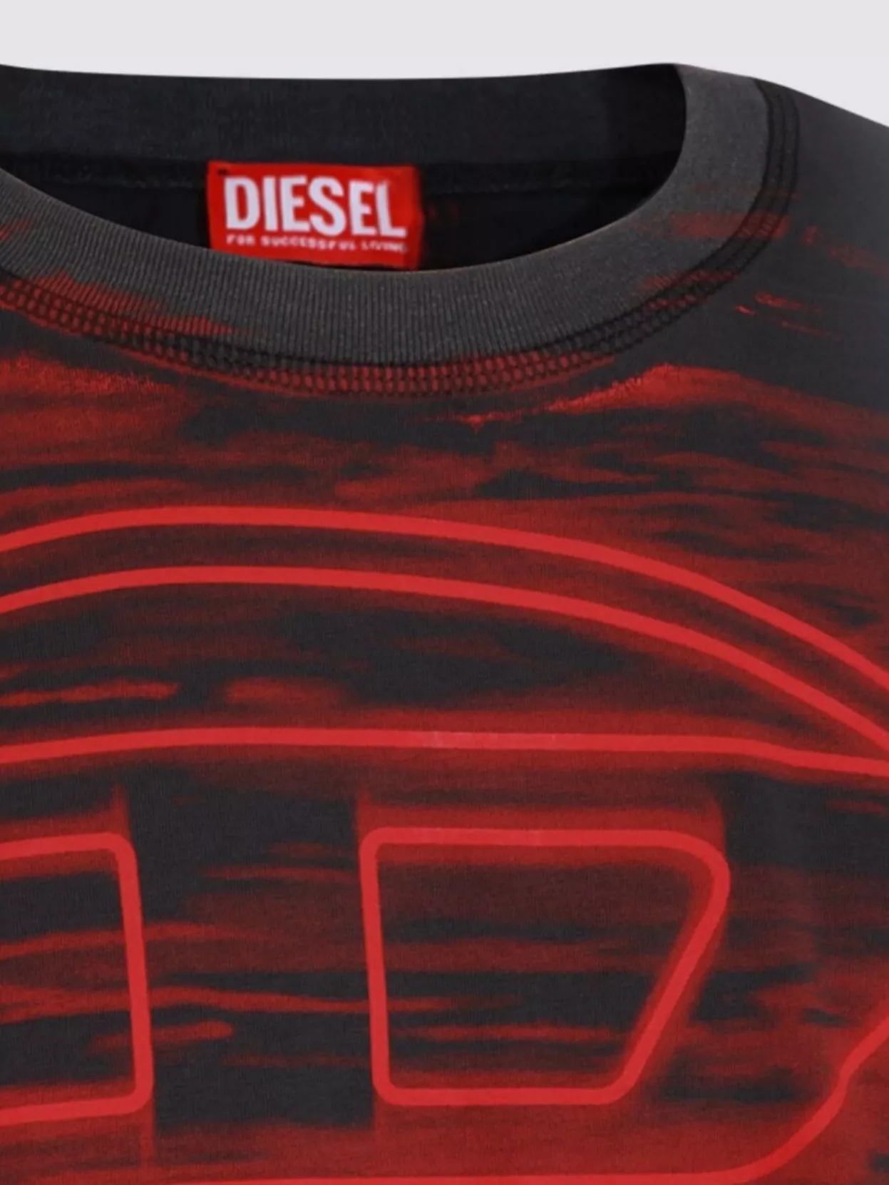 Diesel Graphic Print Crew Neck Short Sleeve Top