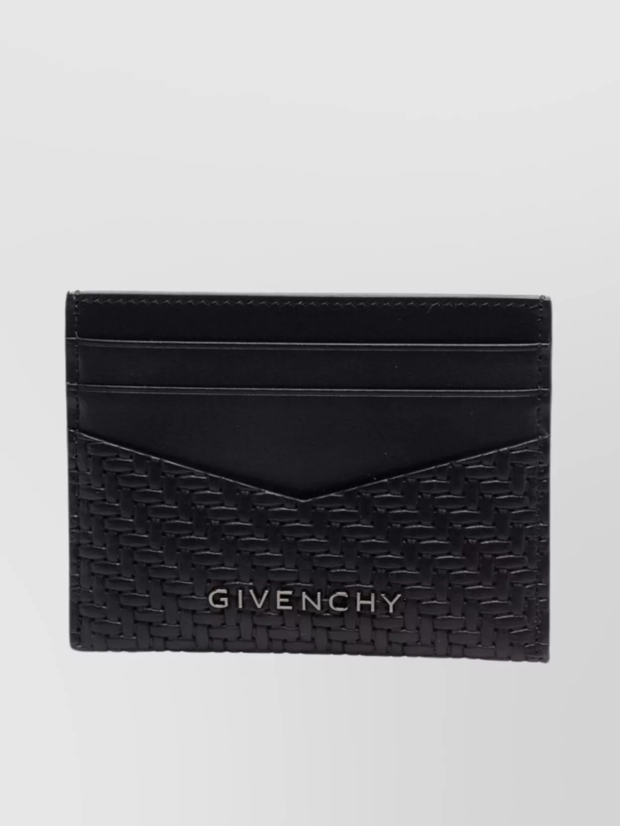 Givenchy Textured Monogram Calf Leather Card Holder