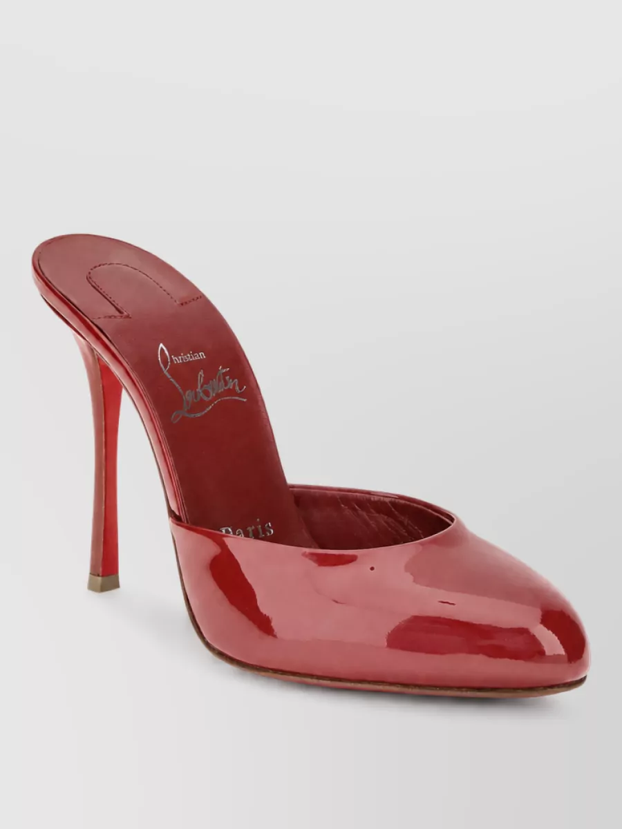 Christian Louboutin patent leather mules
