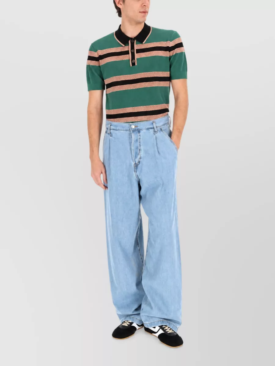 Dries Van Noten Perforated Polo Shirt