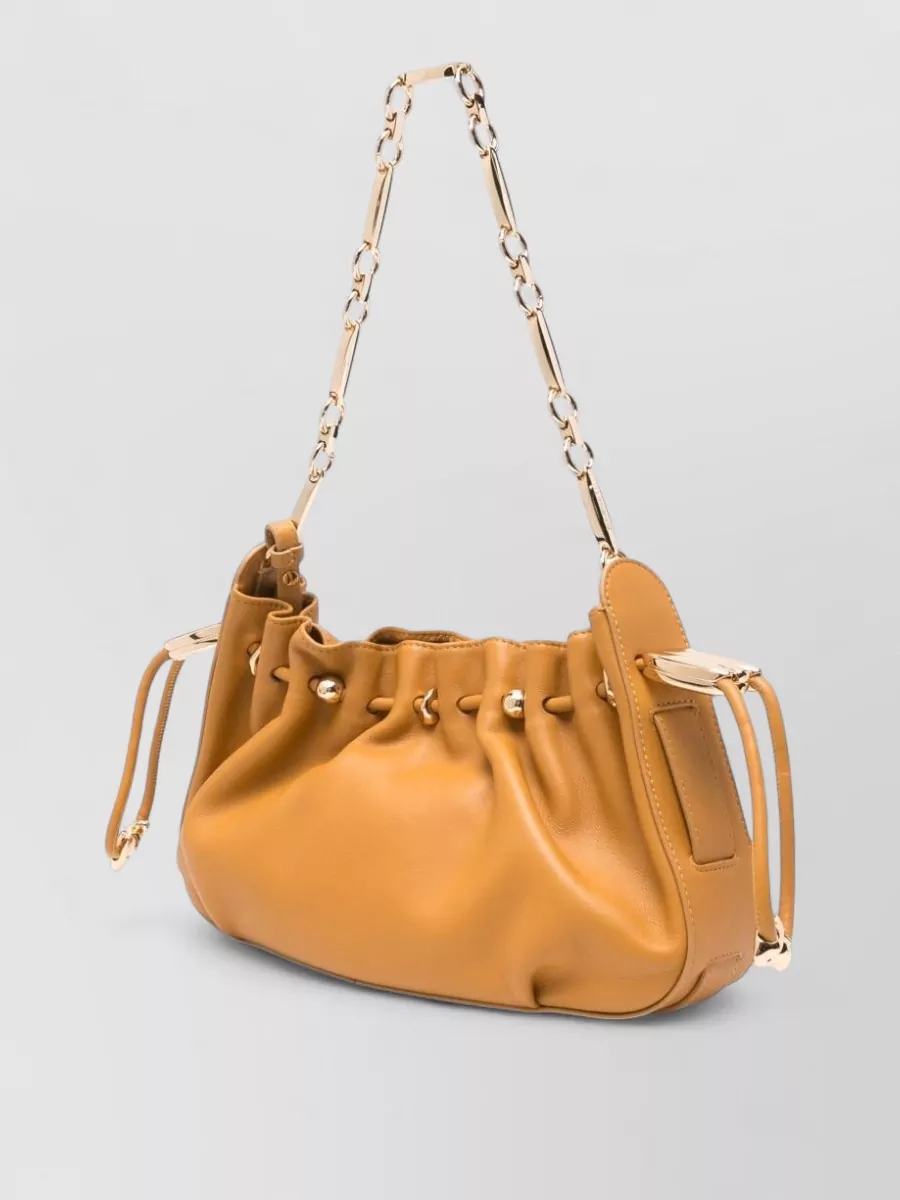 Zimmermann Leather Ruched Shoulder Bag