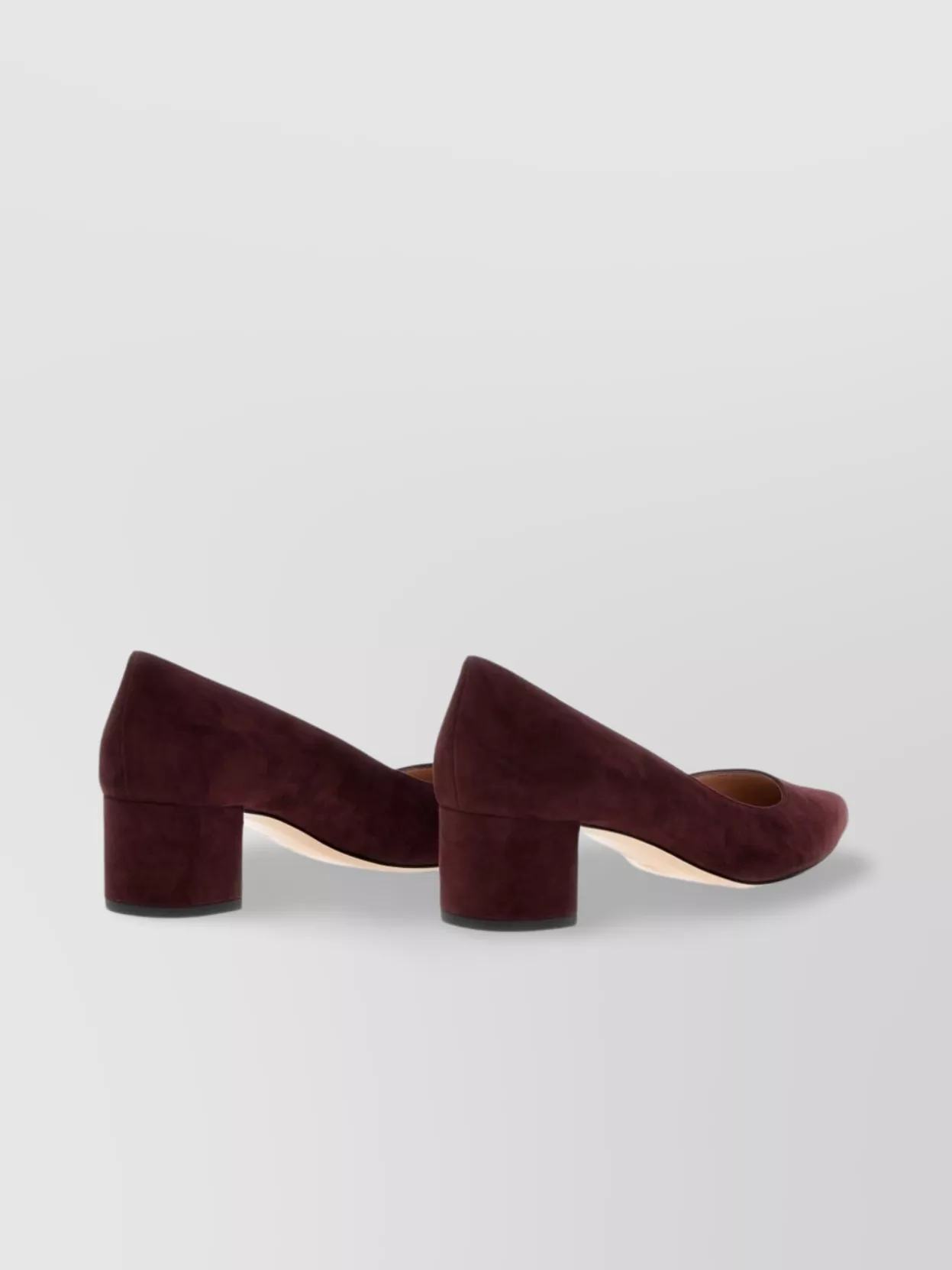 Gianvito Rossi Suede Leather Block Heel Pumps