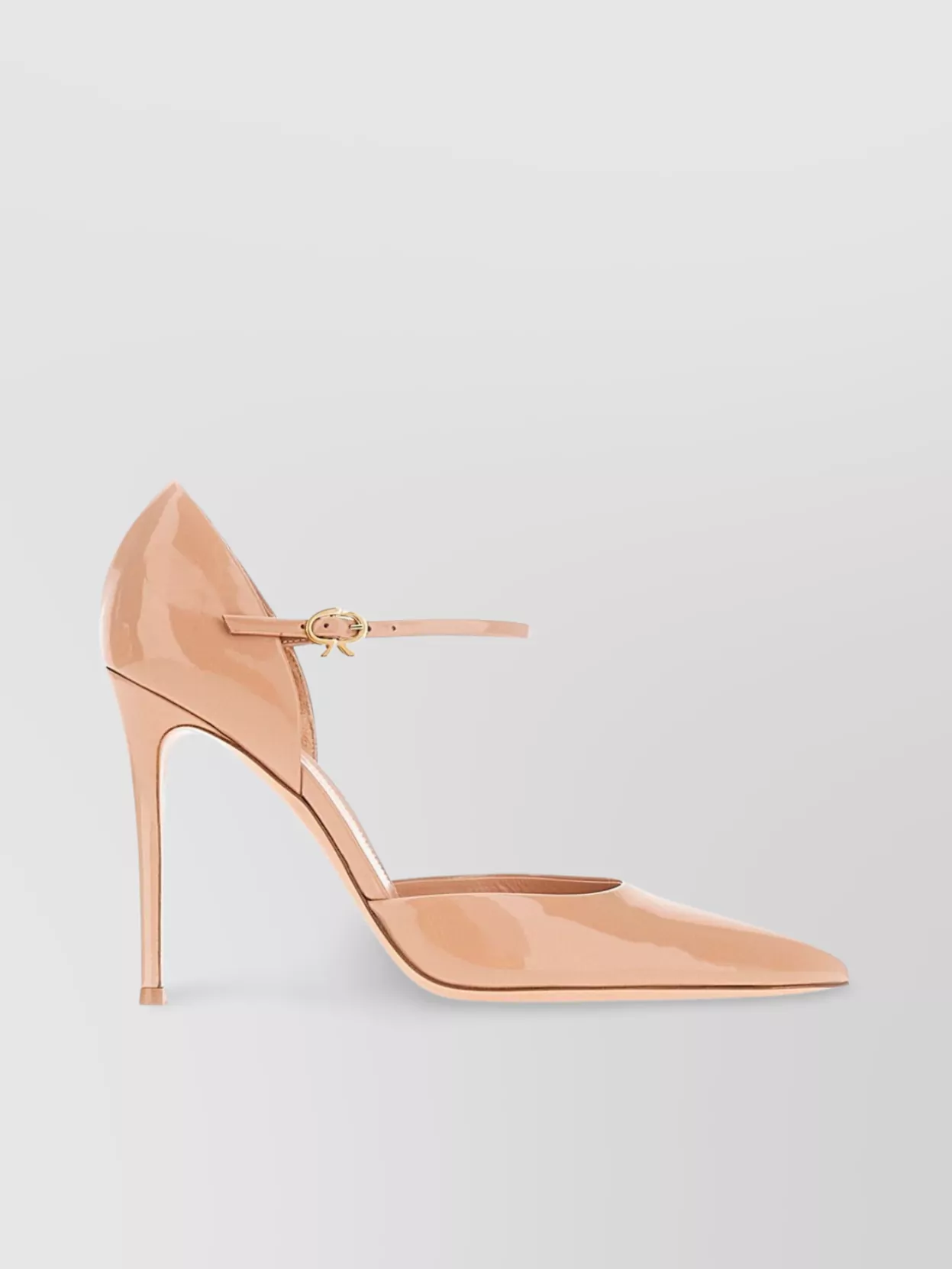 GIANVITO ROSSI LEATHER PUMPS WITH PATENT FINISH AND STILETTO HEEL