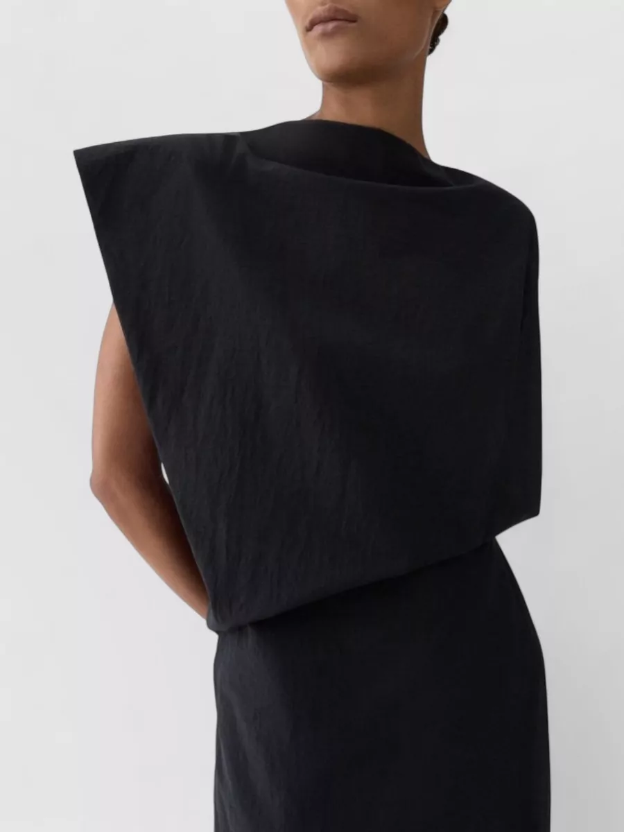 Jacquemus Draped Asymmetric Sleeveless Midi Dress