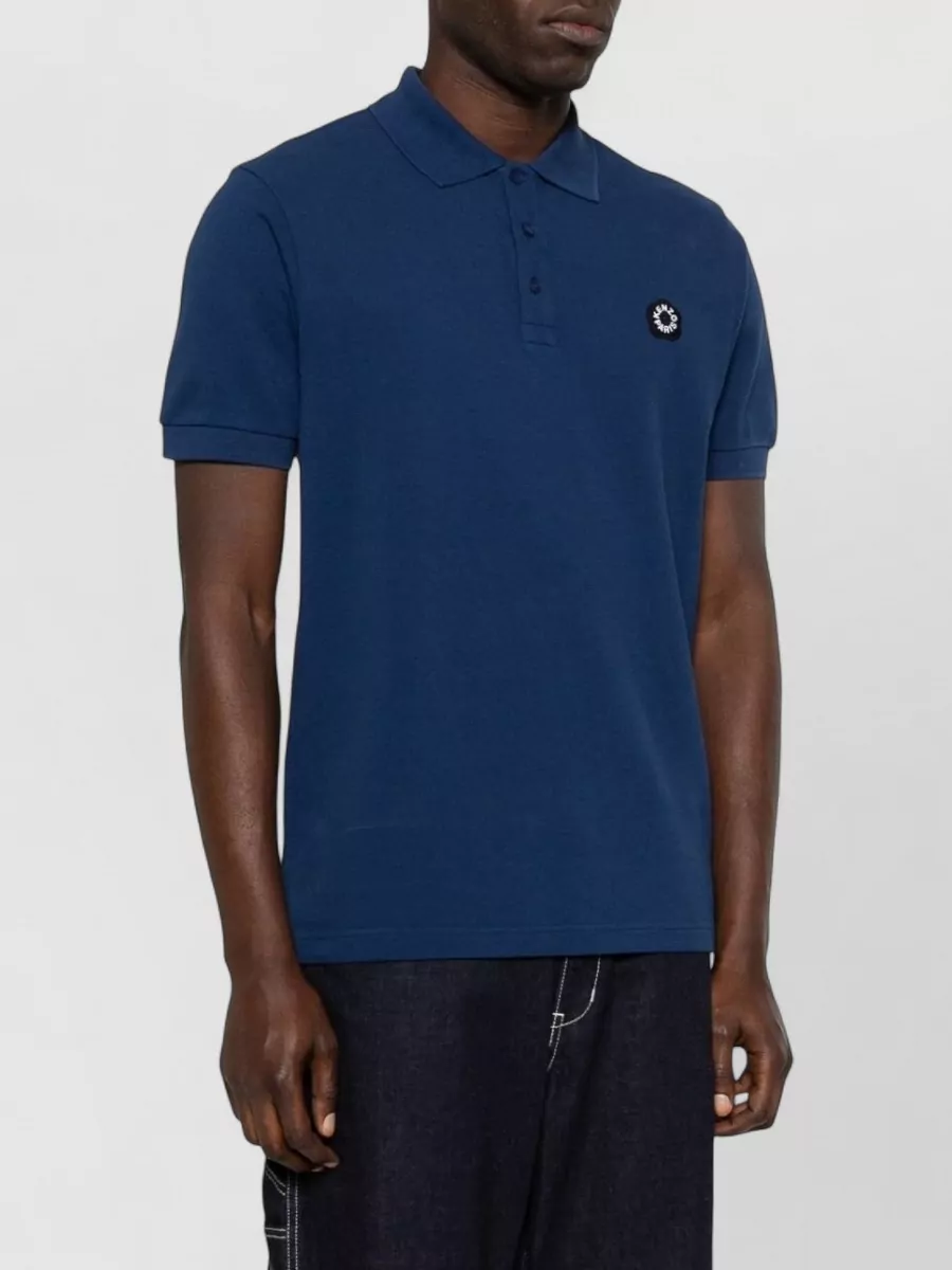 Kenzo Boke Flower Polo Shirt Cotton Nylon Silk