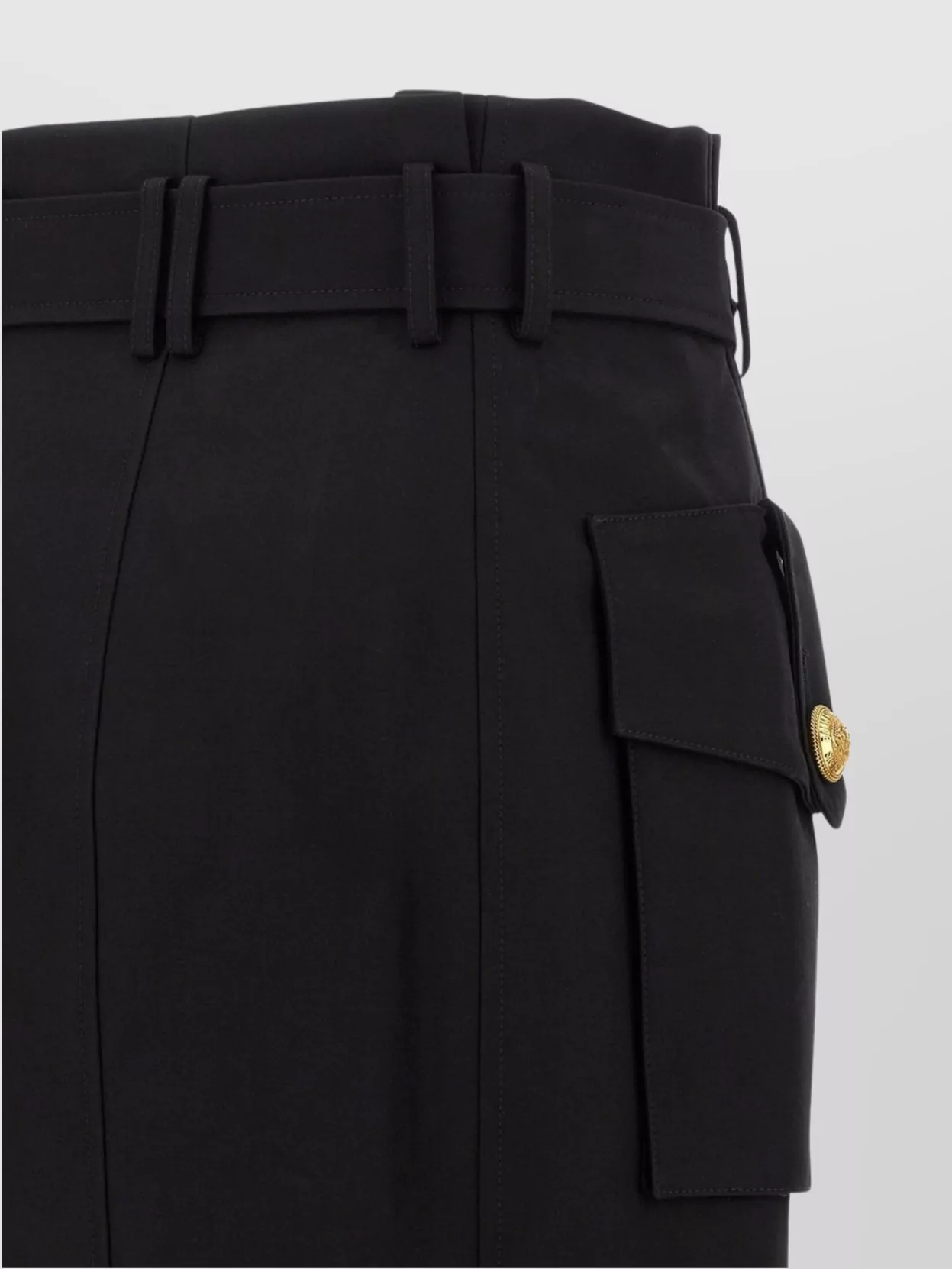 Balmain Waist Belt Cargo Pocket Skirt