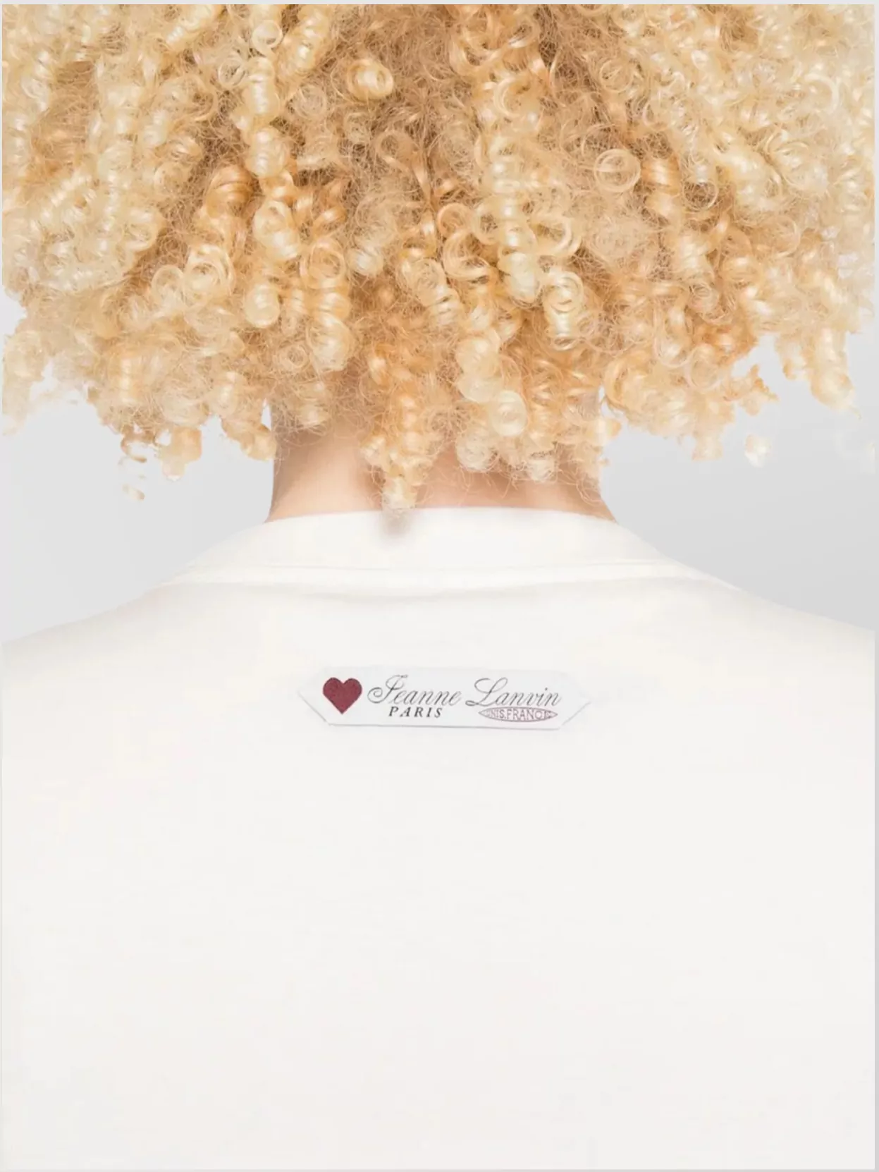 Lanvin Heart Print Short Sleeve Crew Neck Top