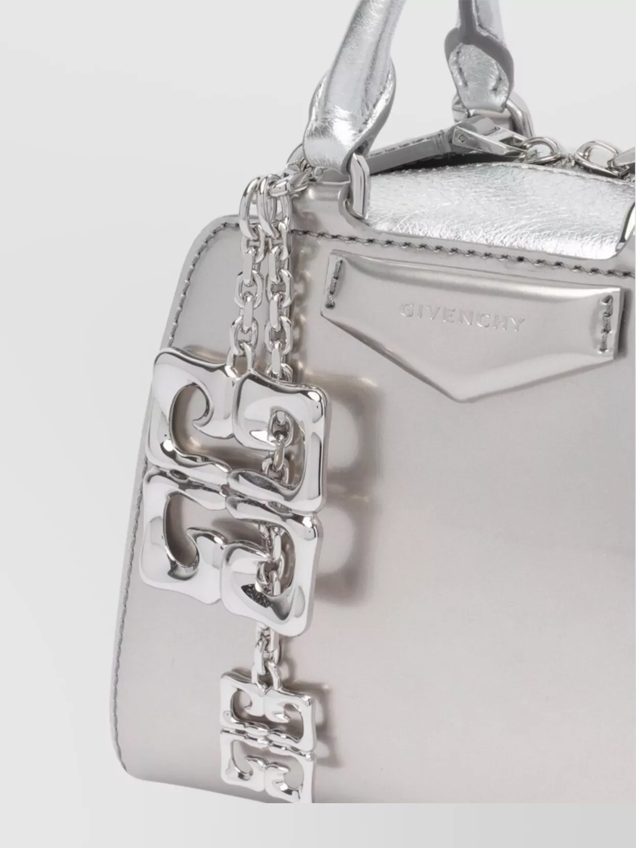 GIVENCHY SHOULDER BAG WITH DETACHABLE STRAP AND METAL CHAIN