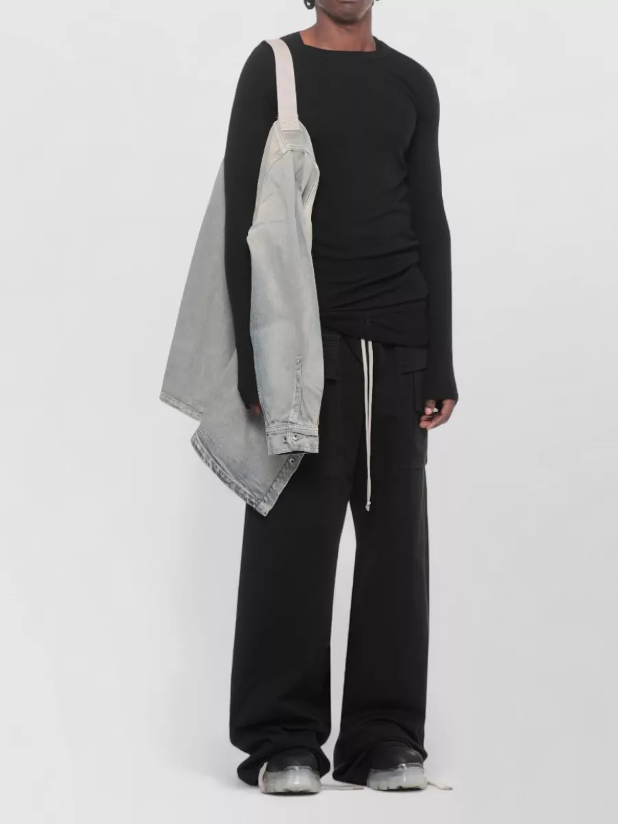 Rick Owens Drkshdw Cotton Jacket Point Collar Chest Pockets