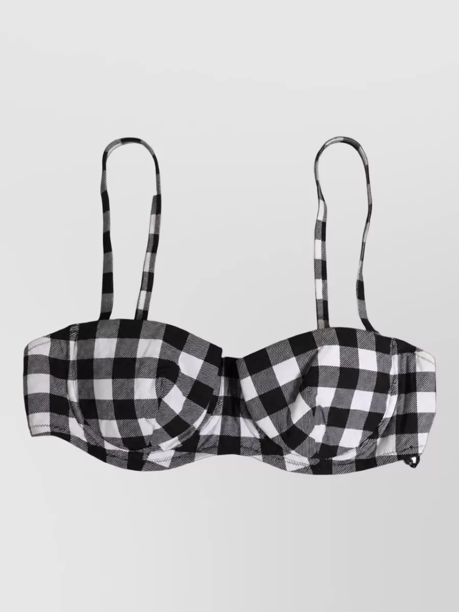 Dolce&Gabbana gingham check bikini top