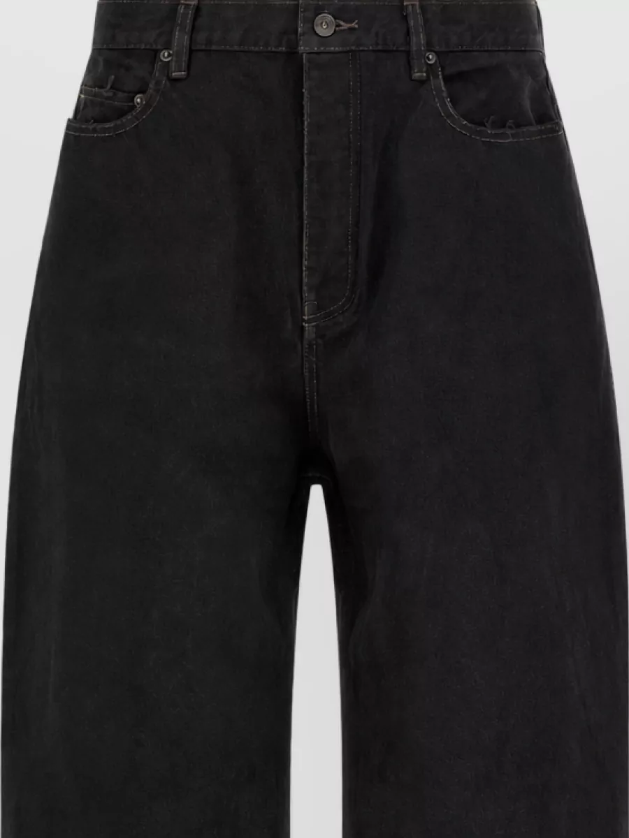 Balenciaga denim mid-rise barrel-leg jeans