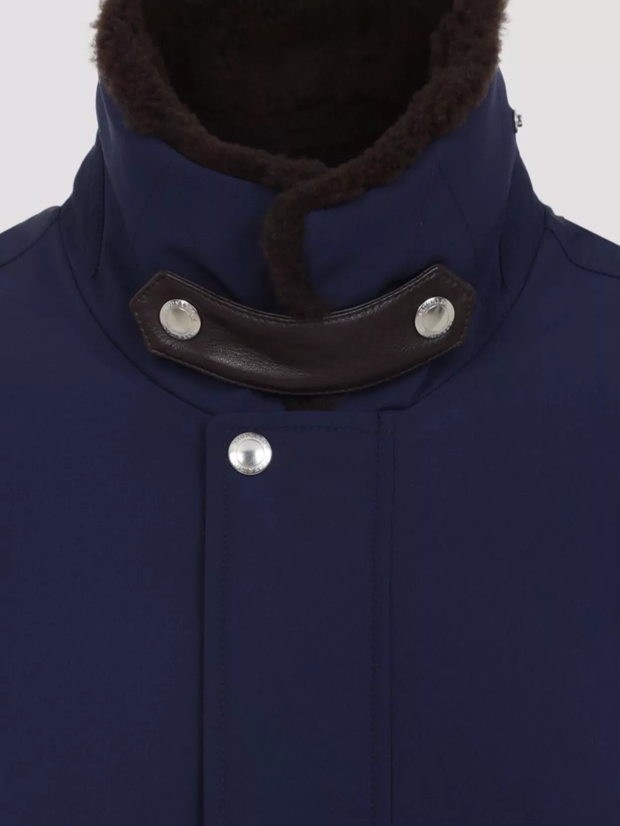 Brunello Cucinelli Down Jacket Nylon Shearling Collar