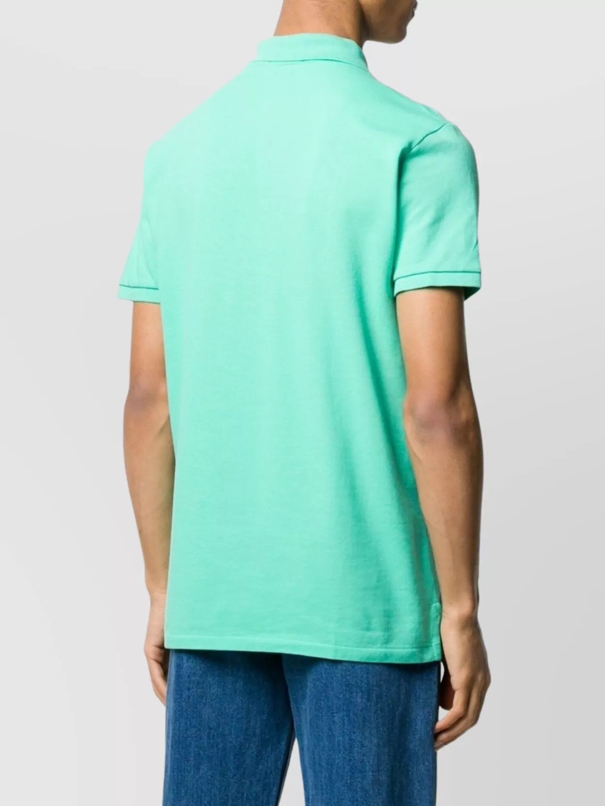 Ralph Lauren Logo Polo Shirt With Ribbed Collar