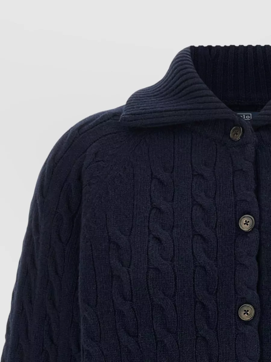 Polo Ralph Lauren Cashmere Wool Braided Cardigan
