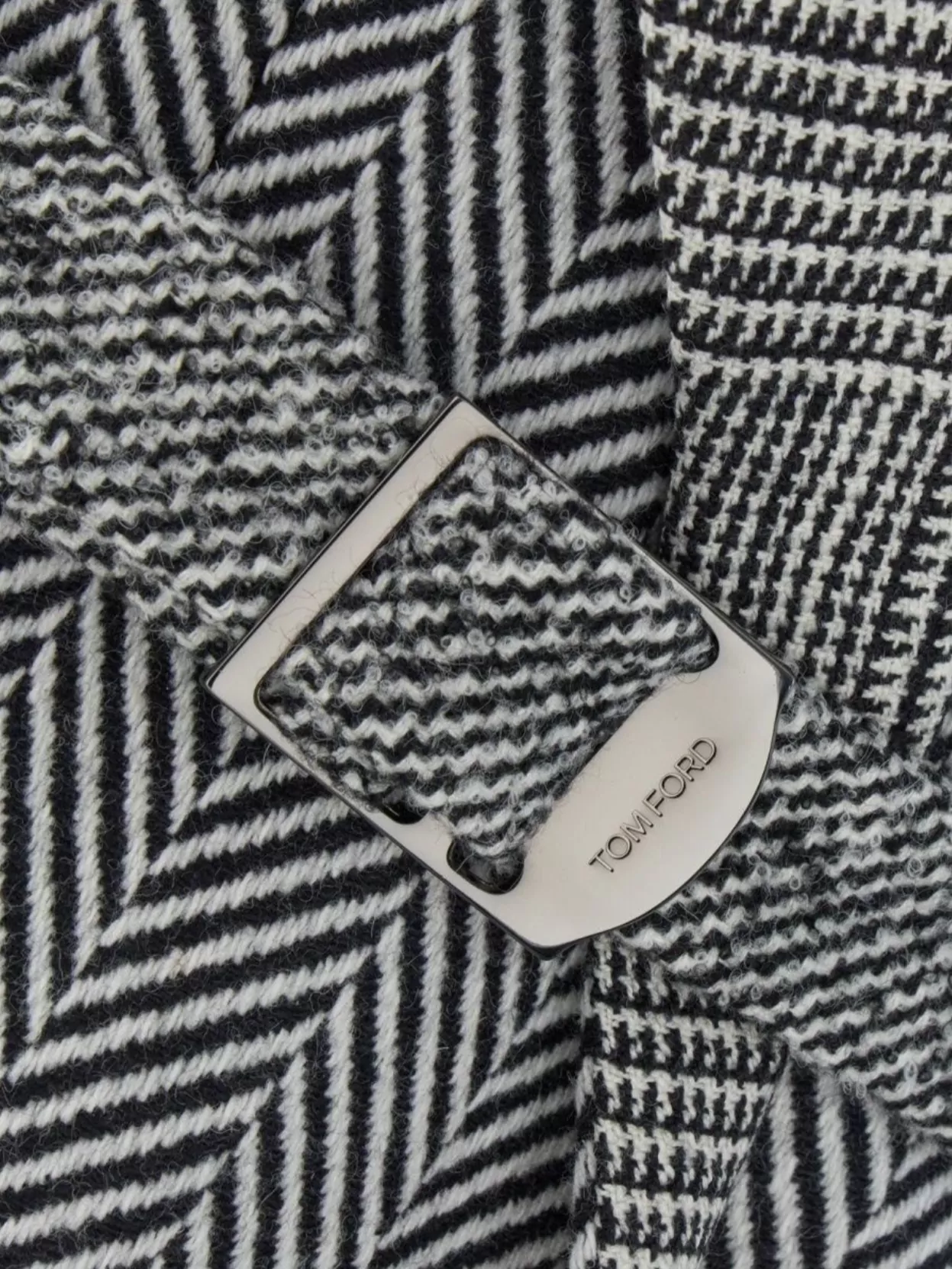 Tom Ford Embroidered Cashmere Coat With Waist Belt Loops