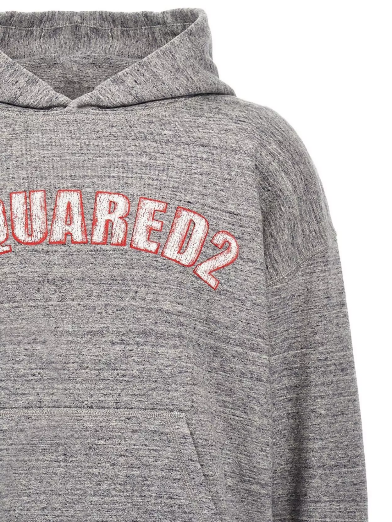 Dsquared2 Hooded Kangaroo Pocket Sweater With Ribbed Cuffs