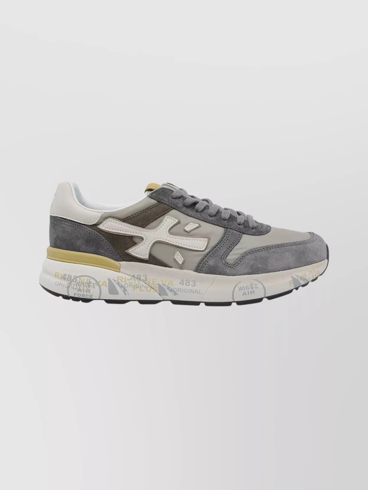 Premiata Casual Low Top Sneakers With Suede Accents