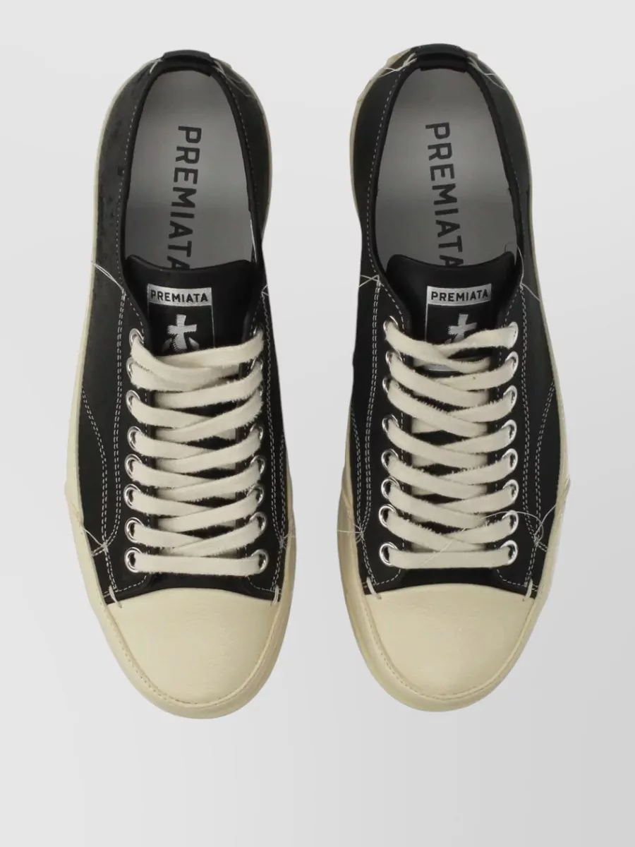Premiata Leather Low-Top Sneakers