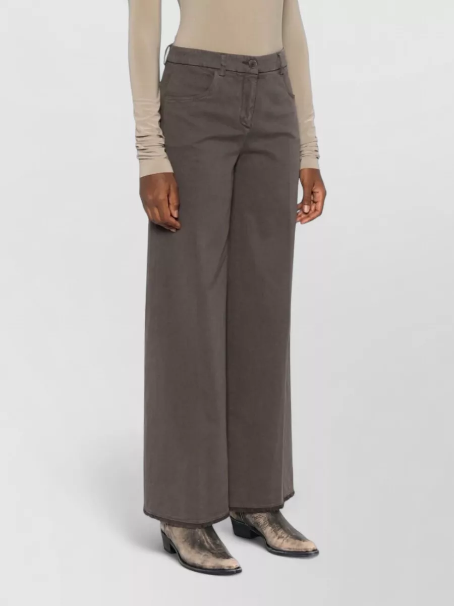 Via Masini 80 Cotton Wide-Leg Trousers