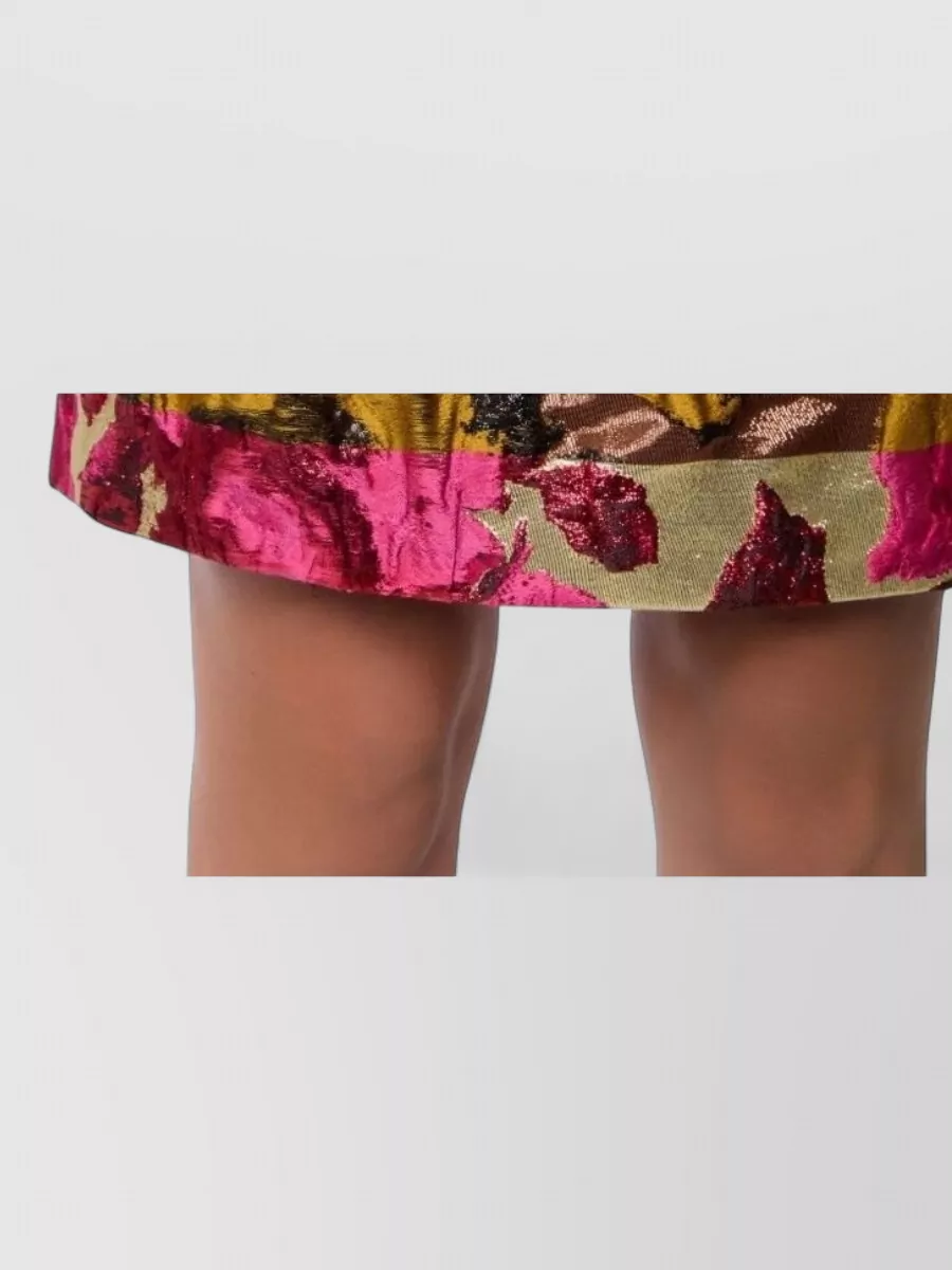 Nina Ricci Knee Length Midi Skirt Metallic Embroidery