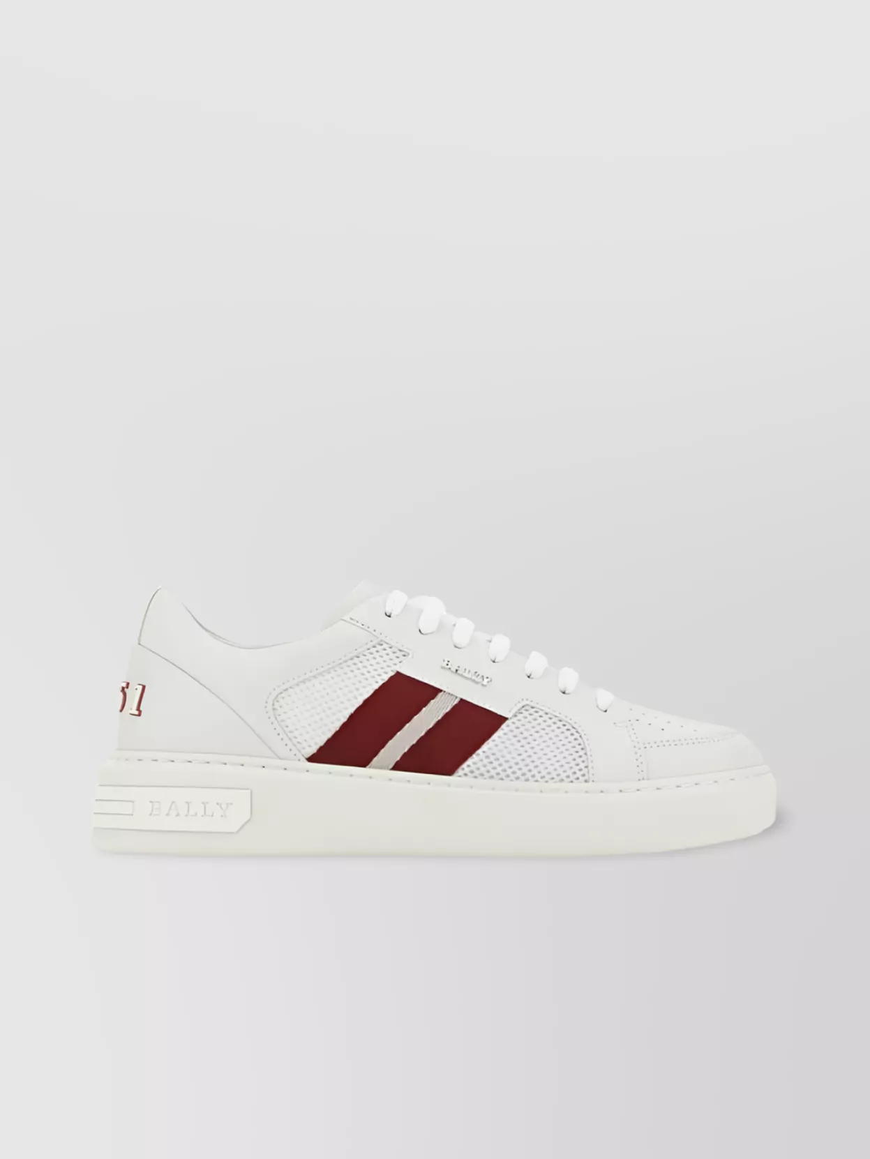 Shop Bally Modern Sneakers With Striking Design In Burgundy
