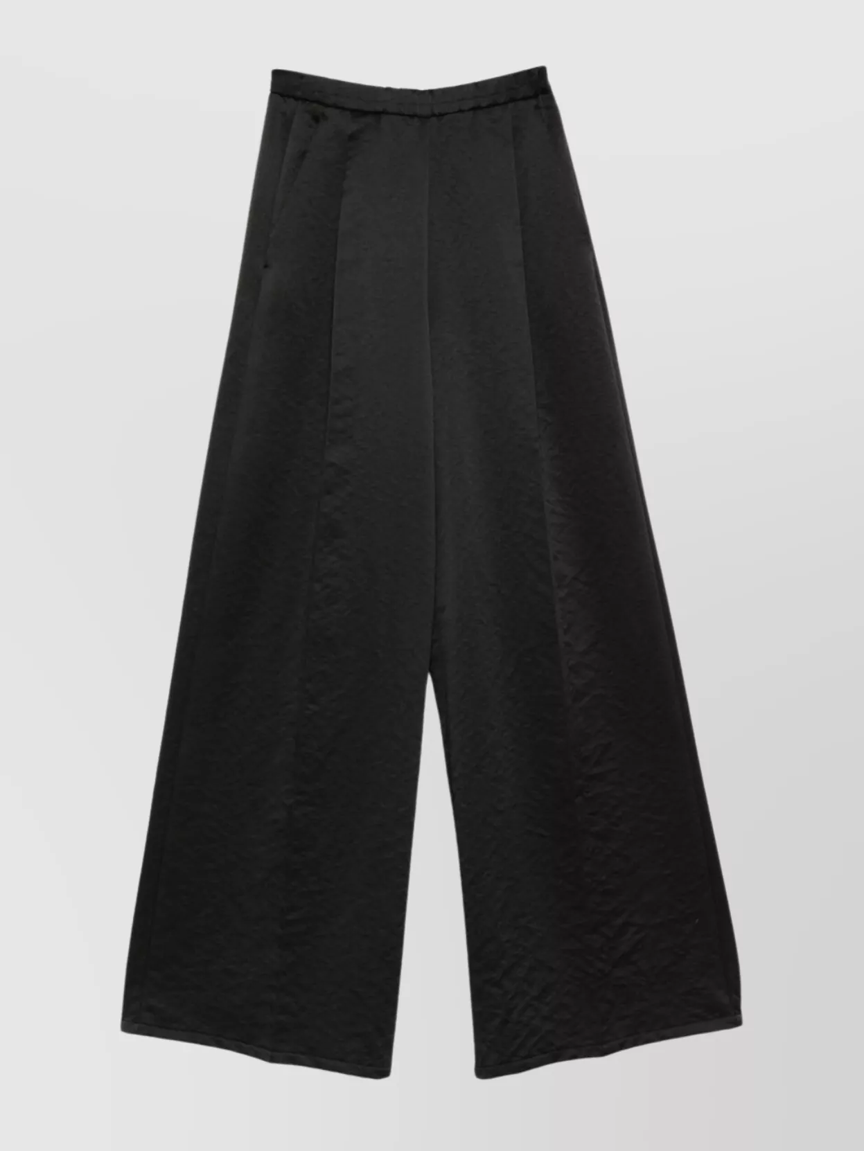 Forte Forte High Waist Wide Leg Trousers With Pockets In Black