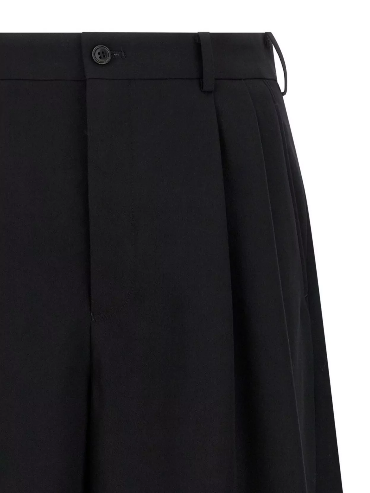 Comme Des Garçons Tailored Wool Bermuda Shorts Featuring Pockets