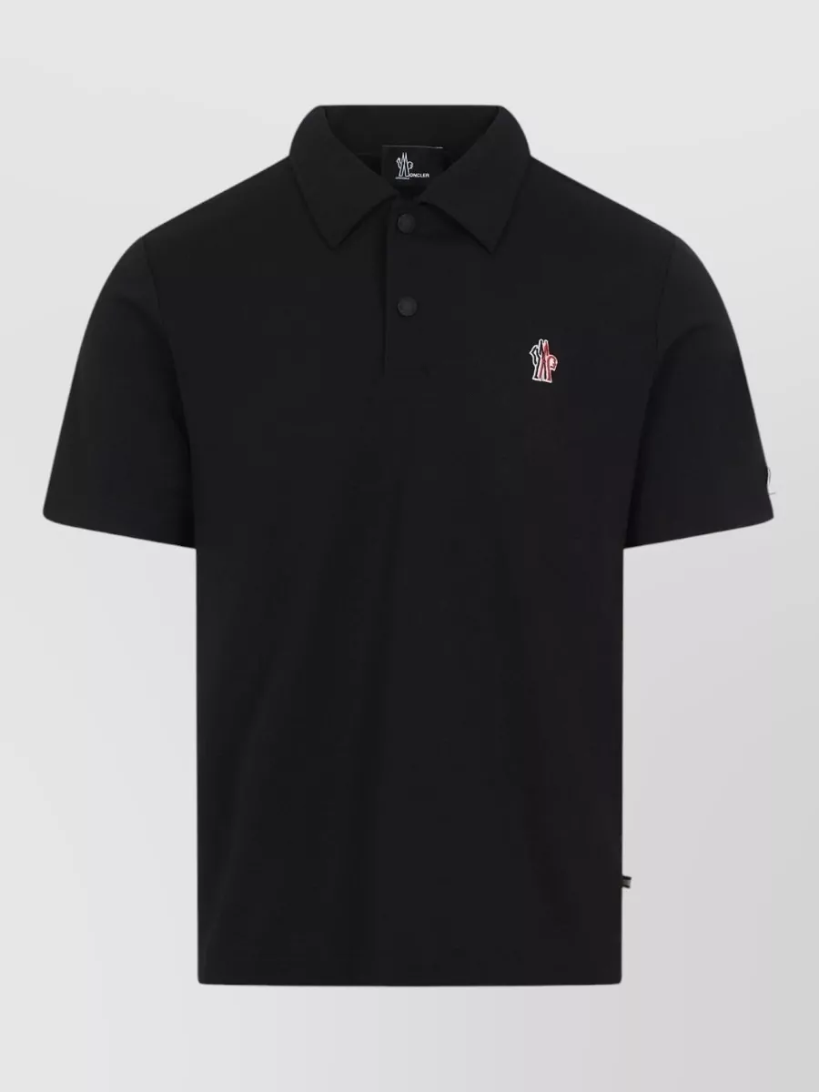 Moncler Grenoble Piqué Short-Sleeve Polo Shirt