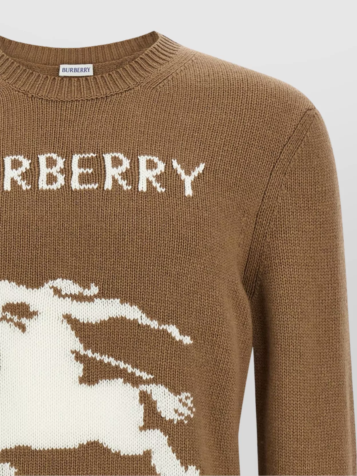 Burberry Ribbed Hem And Cuffs Graphic Knitwear