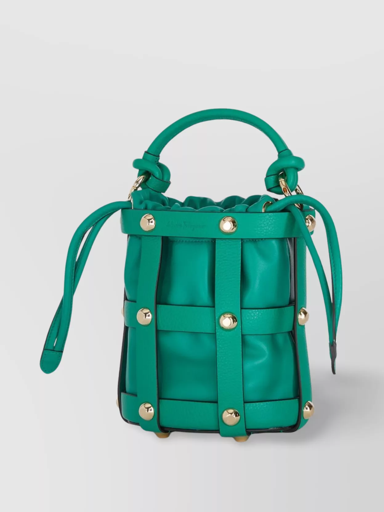 Ferragamo Bucket Shape Handbags Gold-Tone Hardware