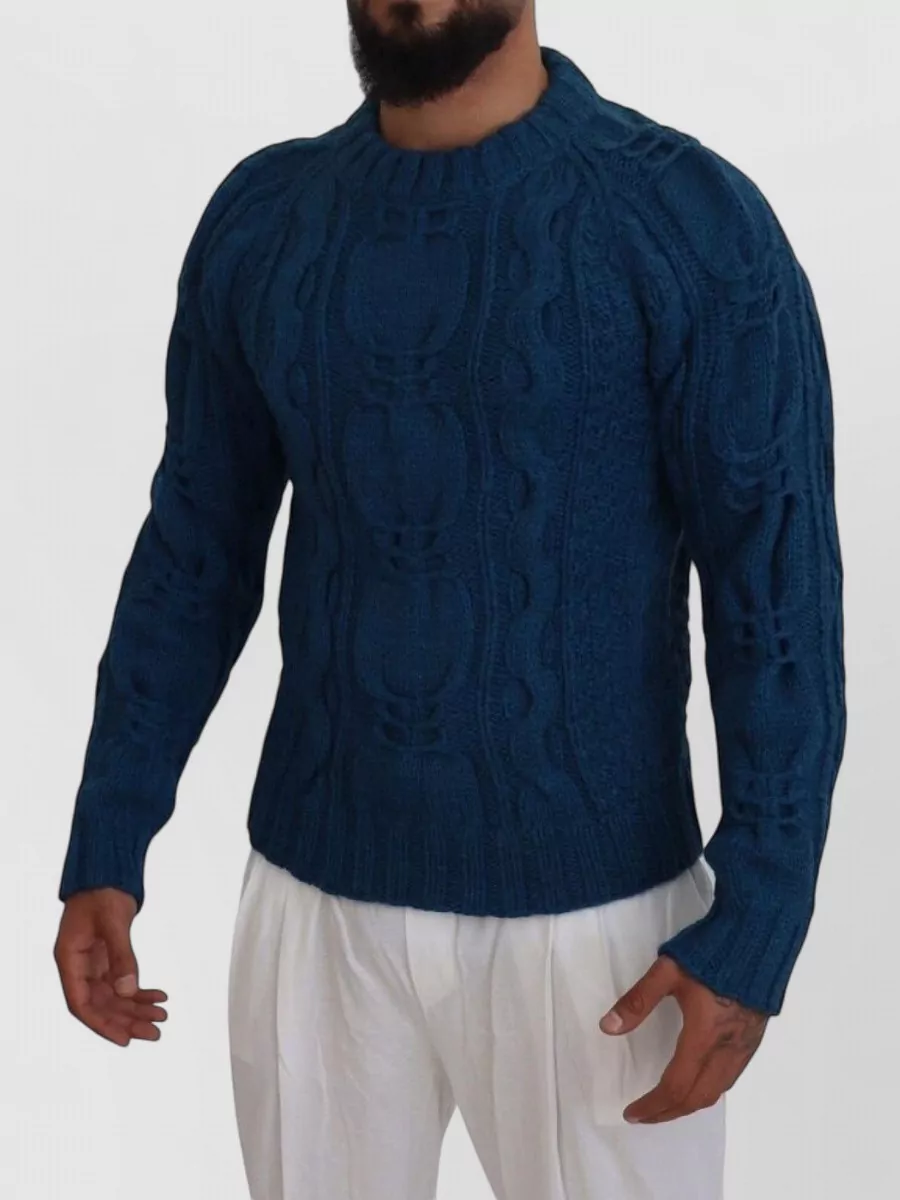 Dolce&Gabbana Cable-Knit Wool Alpaca Jumper