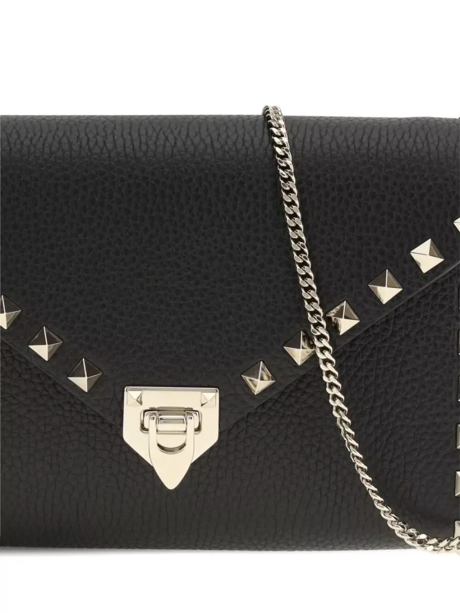 Valentino Garavani Rockstud Spike Leather Clutch Bag