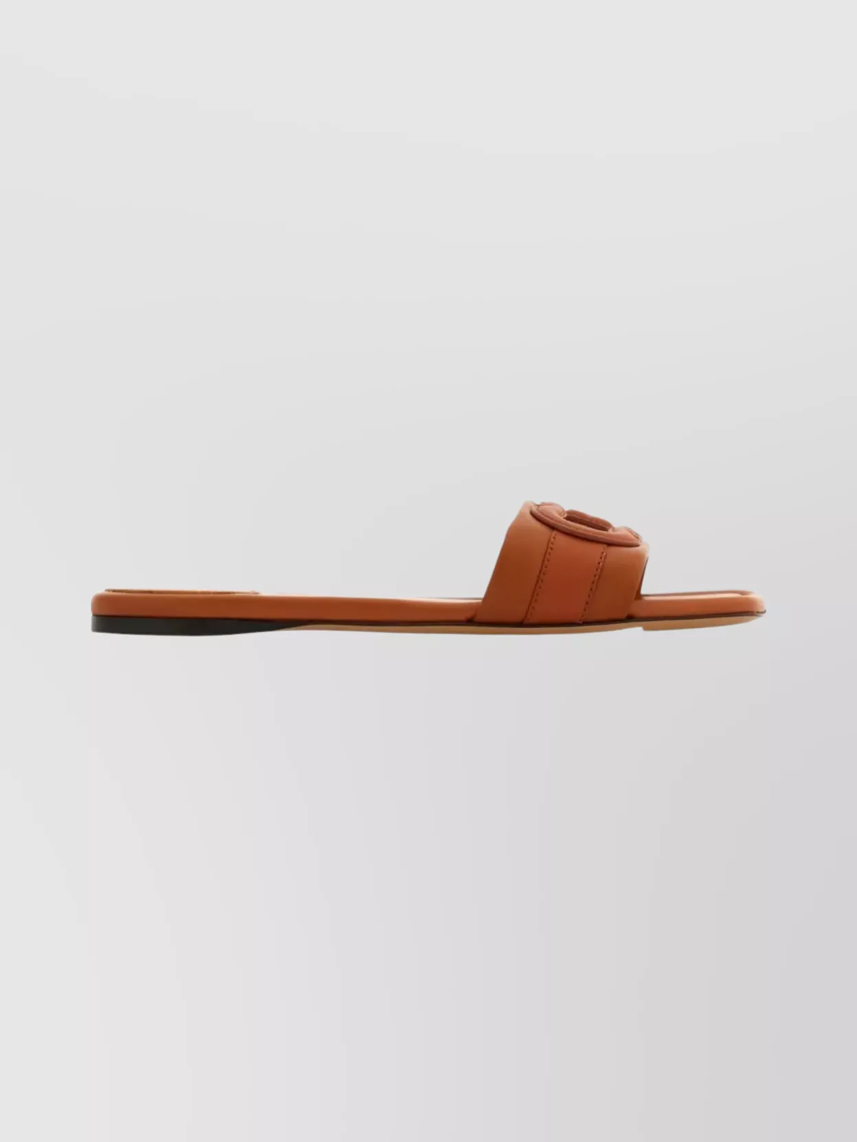 Ferragamo Leather Flat Slides Open Toe