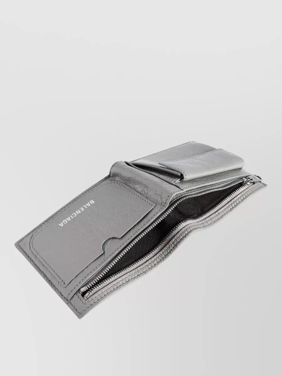 Balenciaga Superbusy Square Wallet Textured Finish