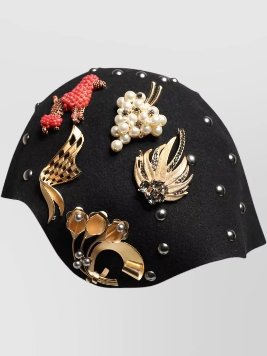 Dolce&Gabbana Embellished Wool Beret