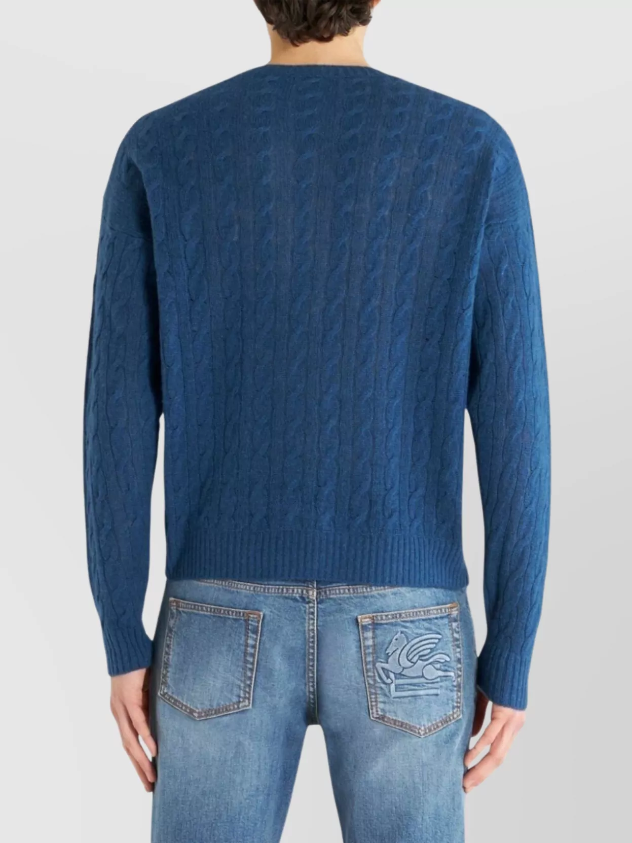 Etro Cable Knit Crew Neck Sweater