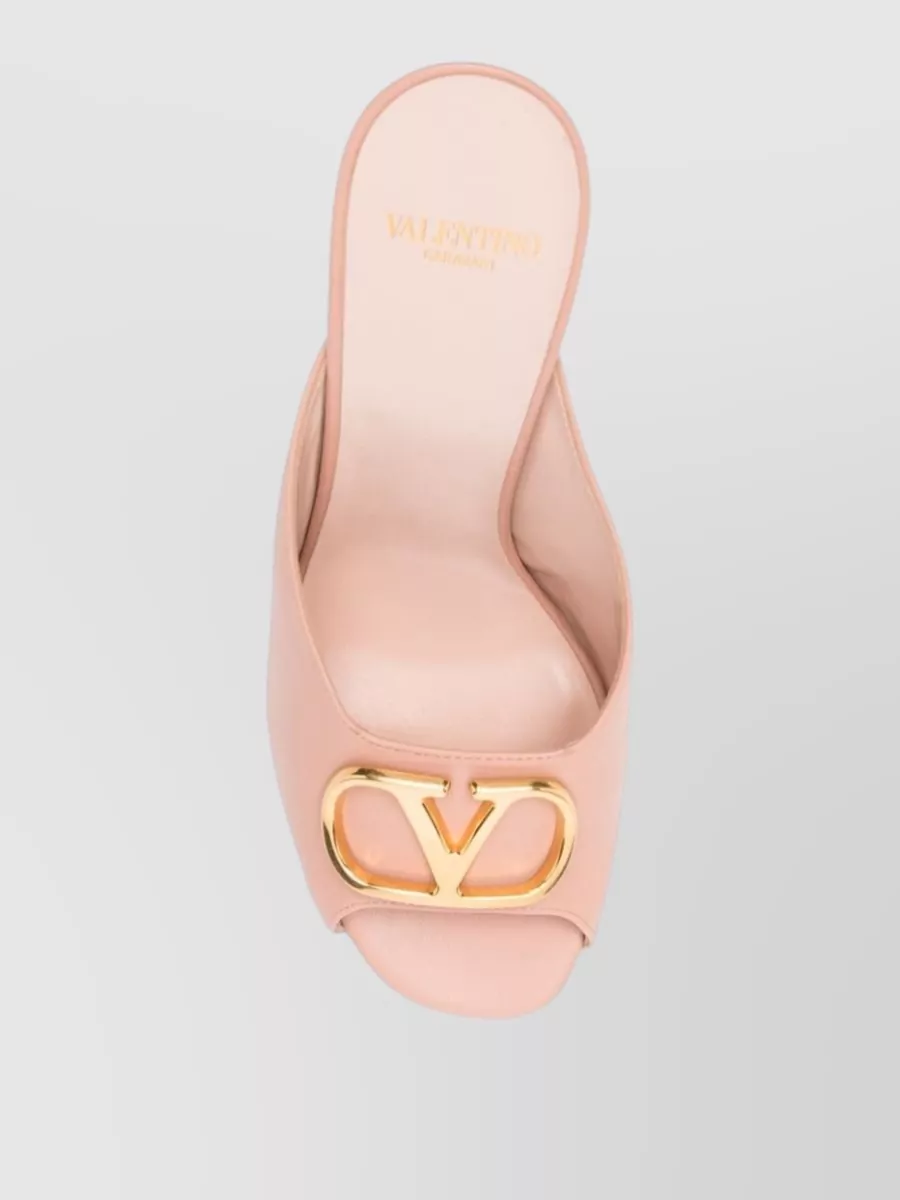 Valentino Garavani Leather Block Heel Mules