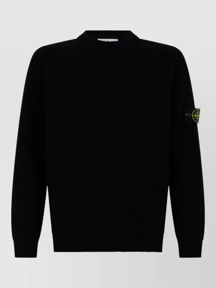Stone Island Cotton Long-Sleeve Crew-Neck Sweater
