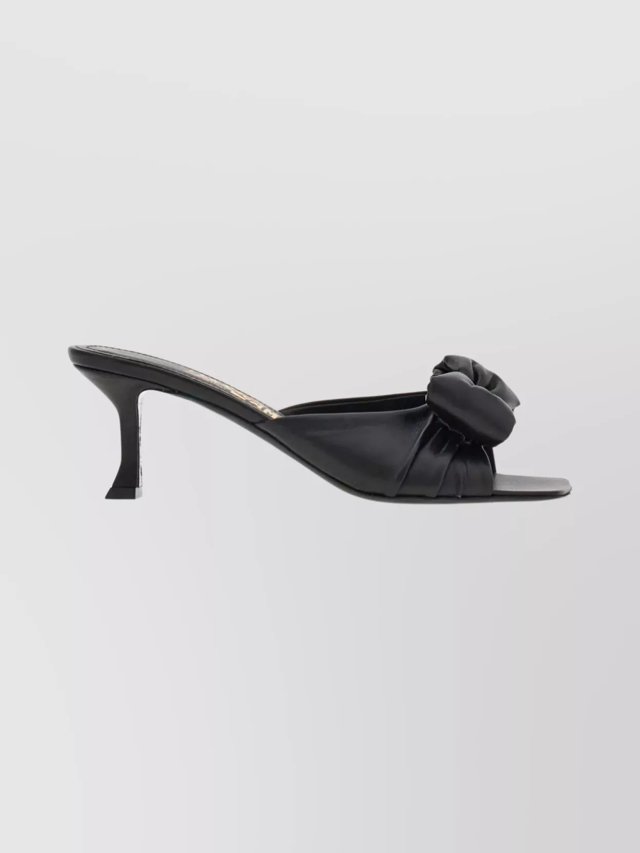 Ferragamo Open Toe Mules Bow Detail