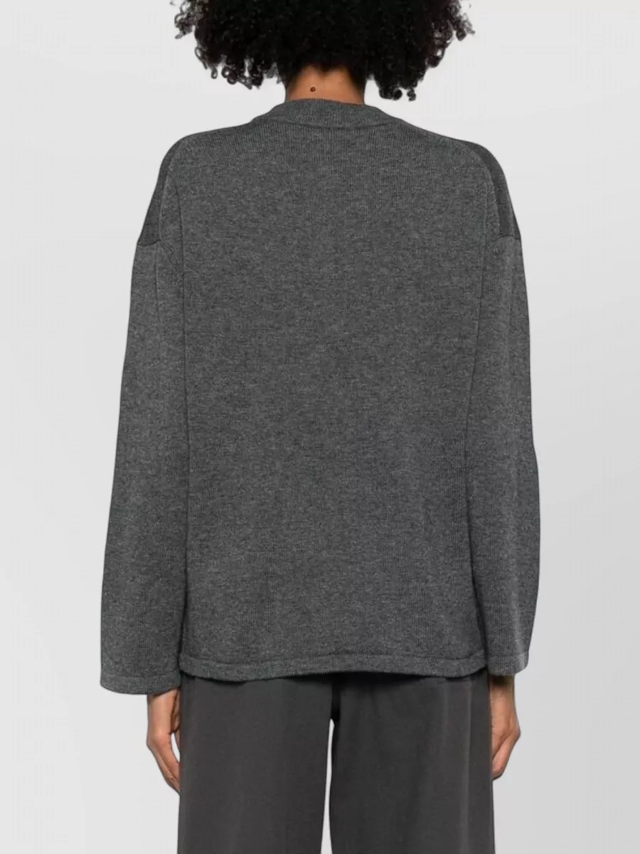 Max Mara Cashmere Wool Fine-Knit Crew-Neck Long-Sleeve Jumper