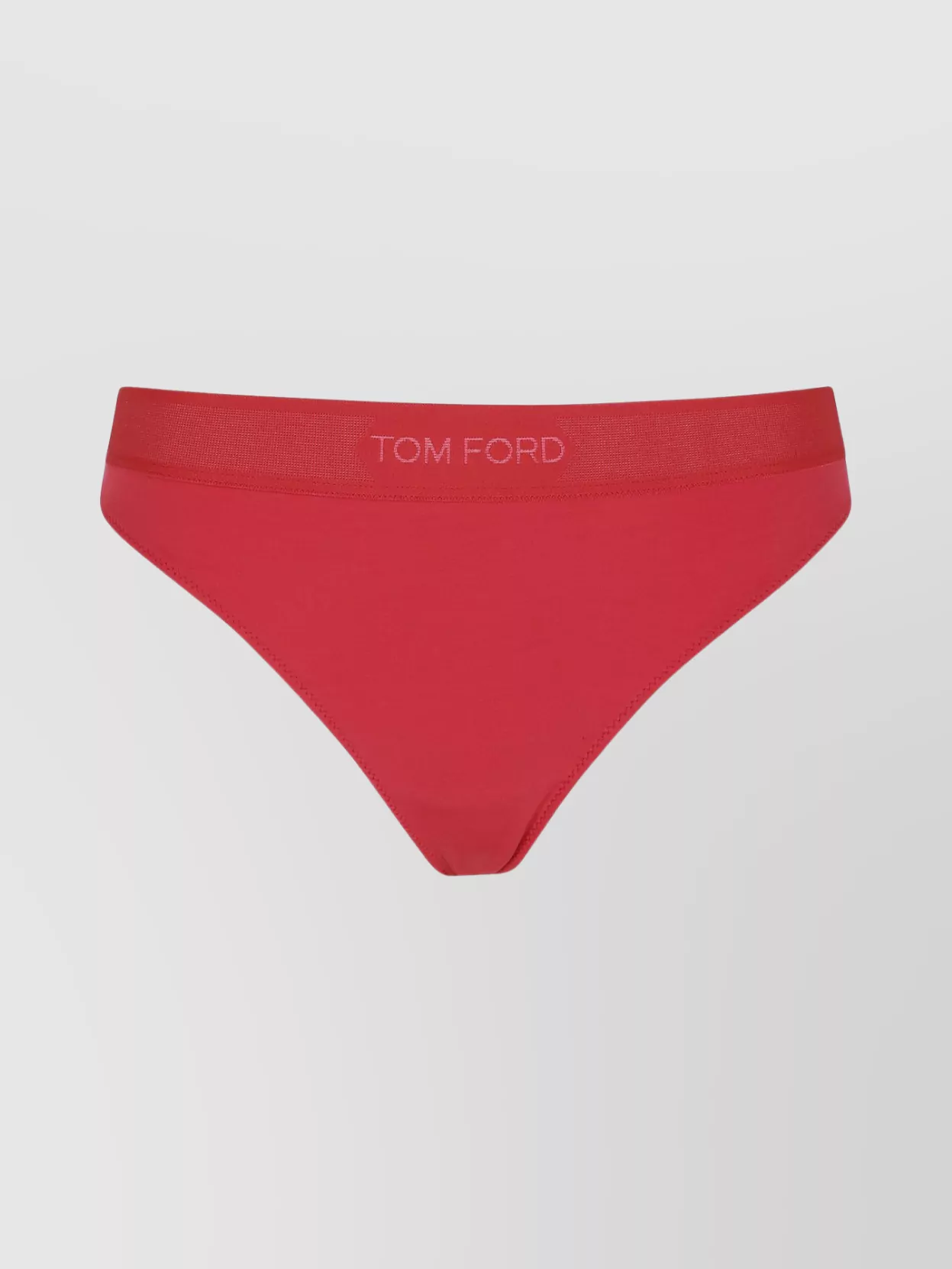 Tom Ford Seamless Elastic Waistband Thong In Red