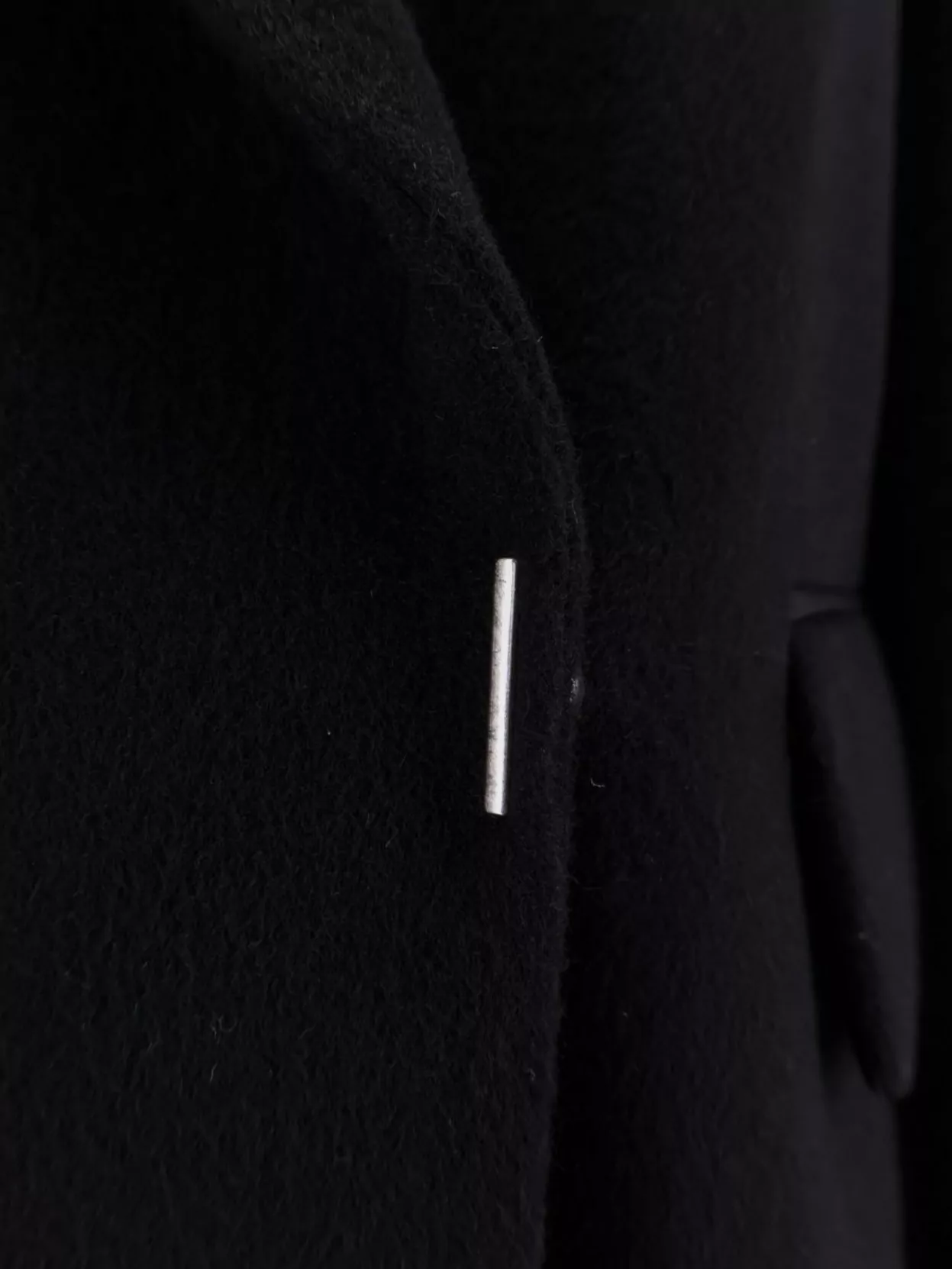 Boss Cashmere Longline Coat Peak Lapel