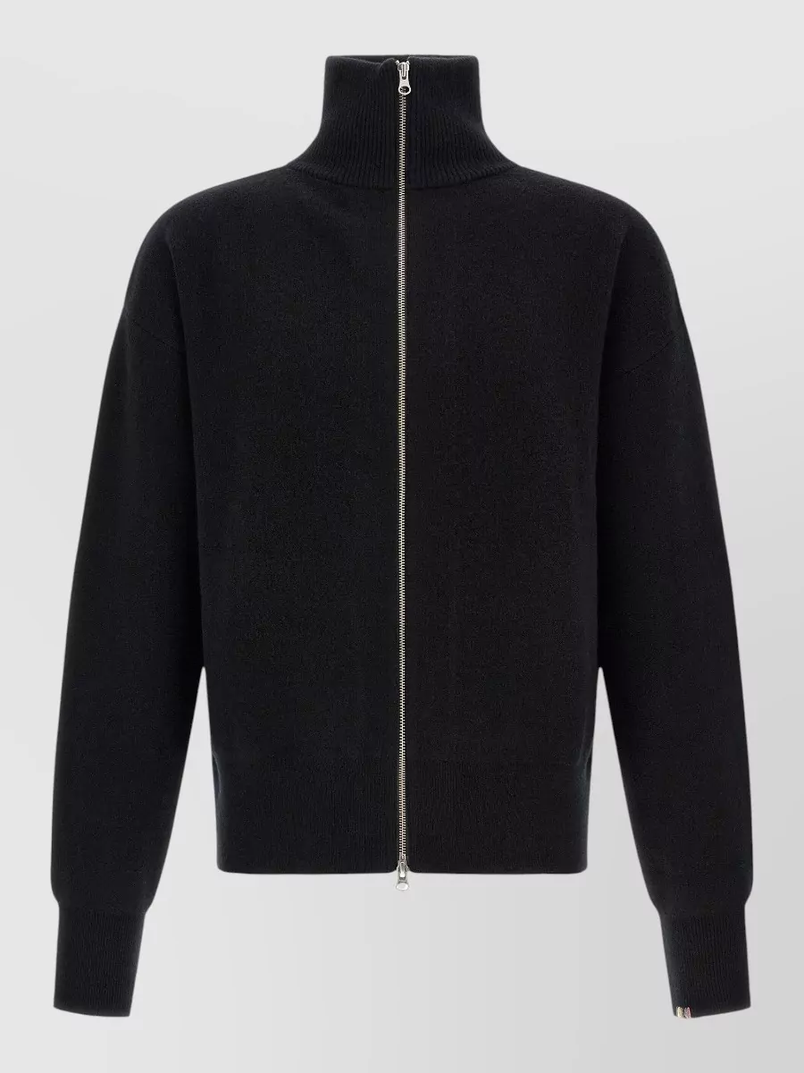 Extreme Cashmere cashmere ribbed high-neck zip-up cardigan
