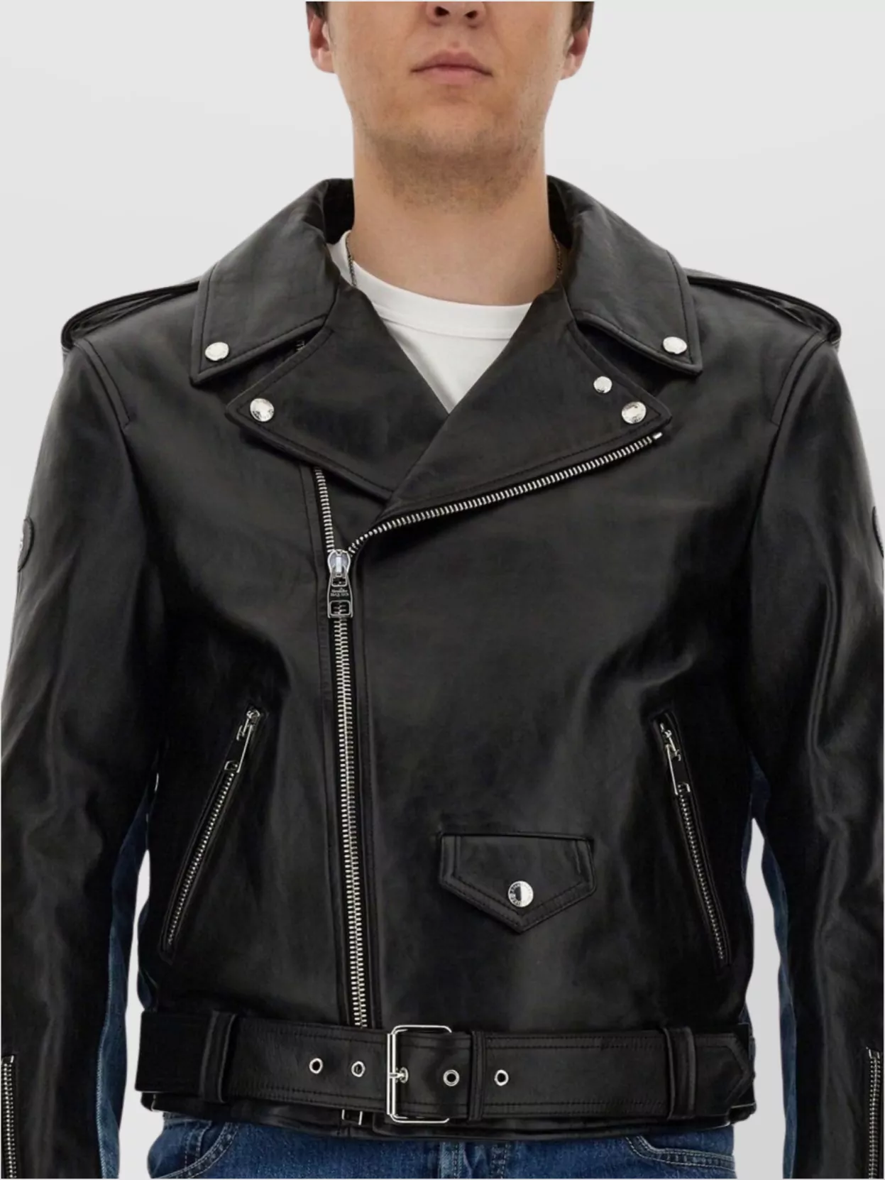 Alexander Mcqueen Waist Belted Biker Jacket