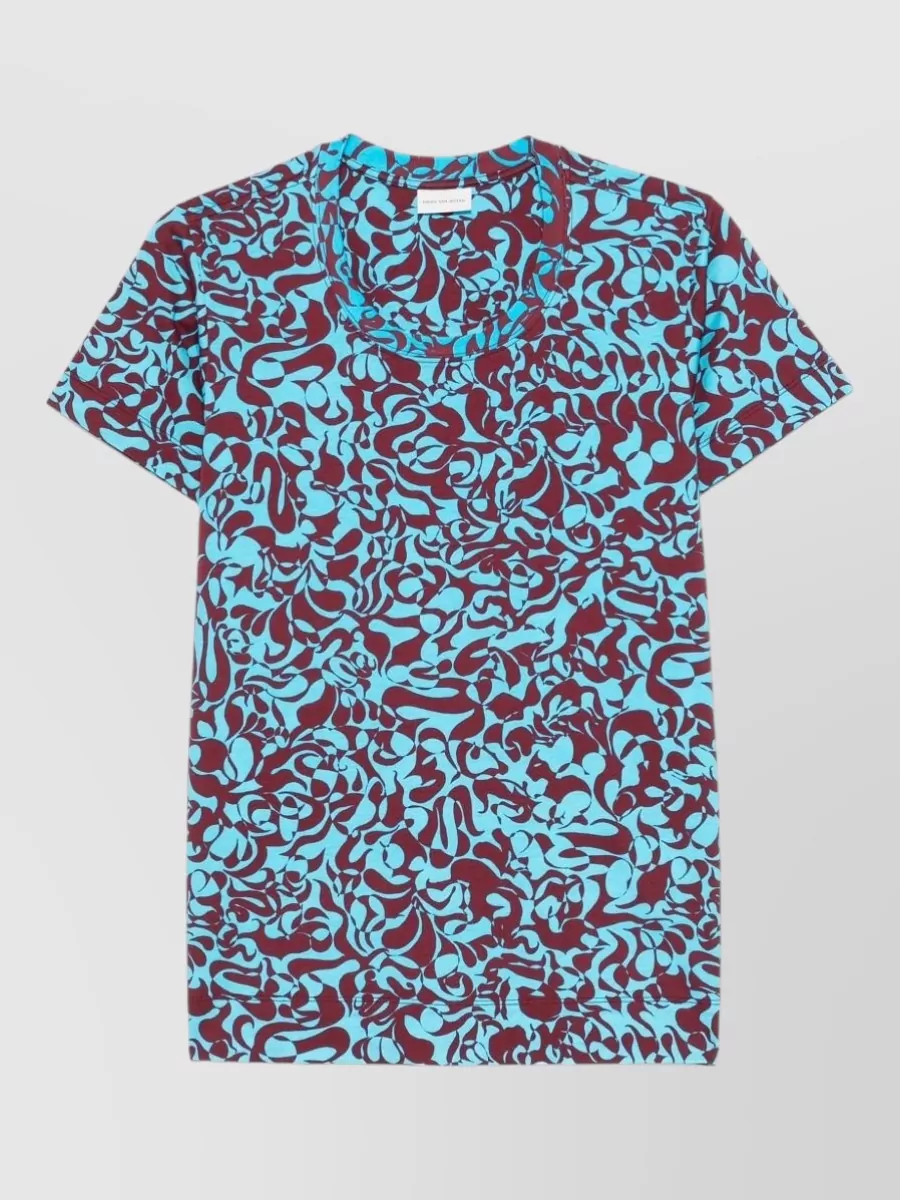 Dries Van Noten Printed crew neck short sleeve shirt