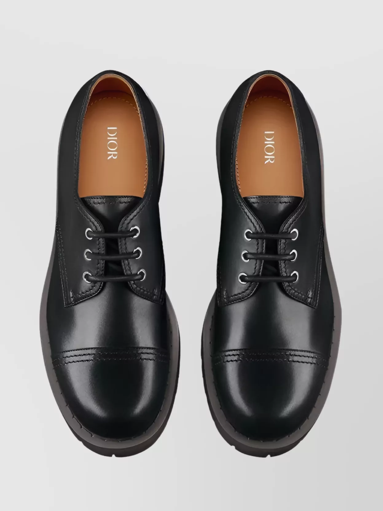 Christian Dior Laced Chunky Sole Shoes With Stitching Detail